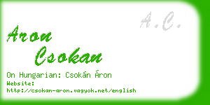 aron csokan business card